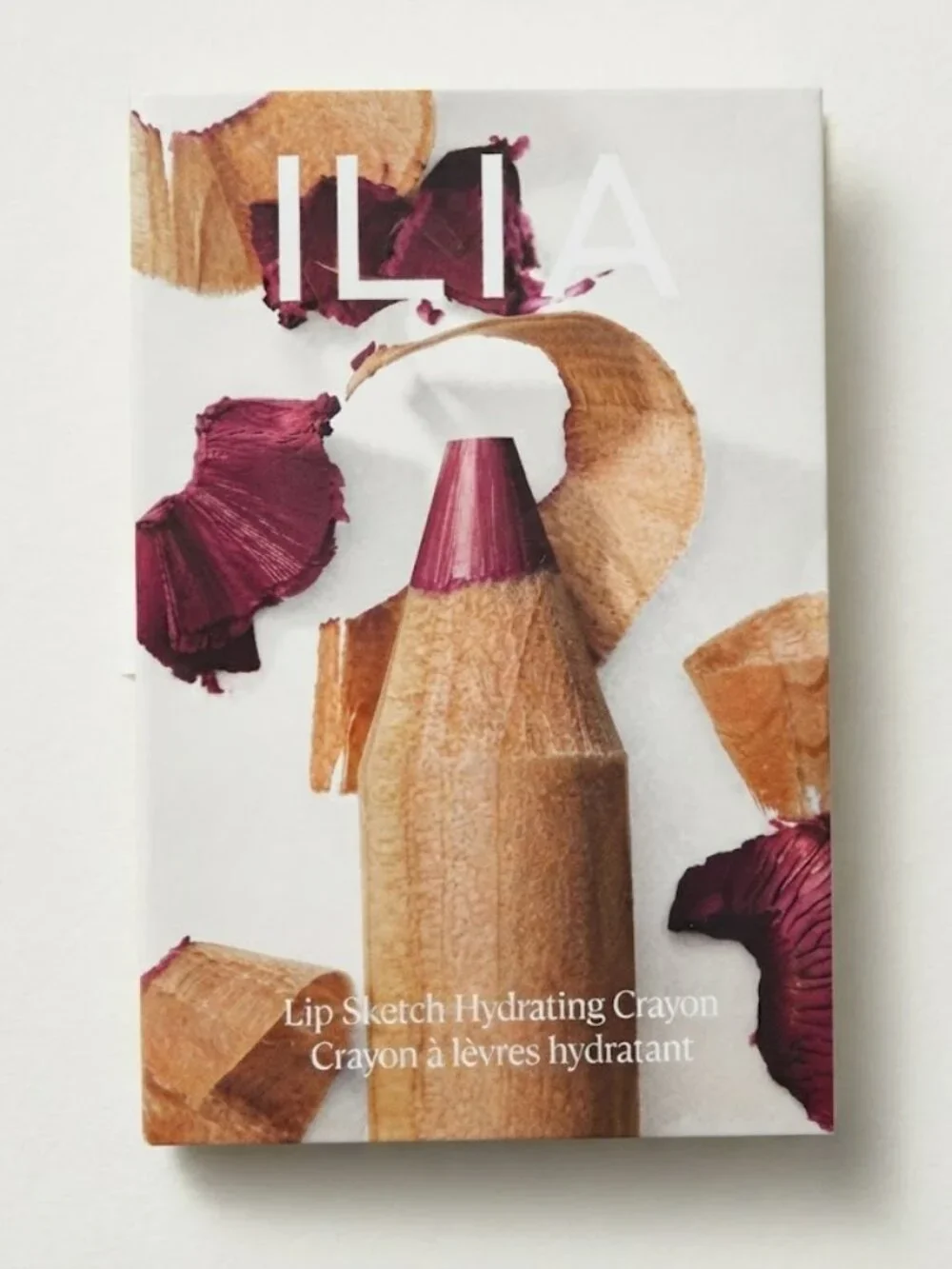 ILIA Lip Sketch Hydrating Crayon Sample Card Swatches Banquette Rhyme Earthen